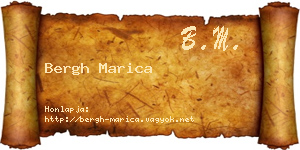 Bergh Marica névjegykártya